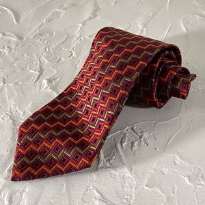 Giacomo De Senese Men's Chevron Silk Necktie